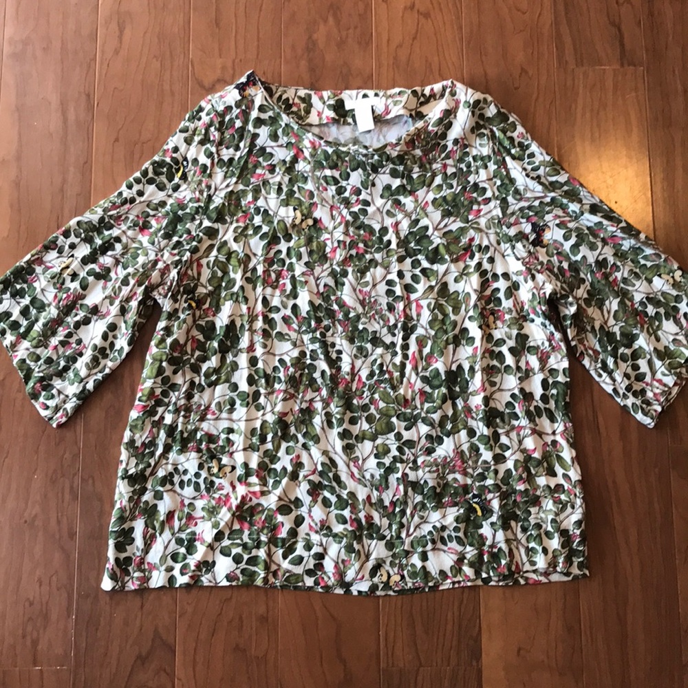 H&M women's sz 14 Nature inspired Blouse